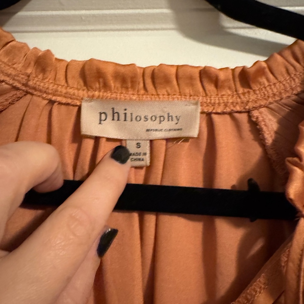 Philosophy size small silk blouse - Picture 3 of 4